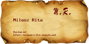 Milesz Rita névjegykártya
